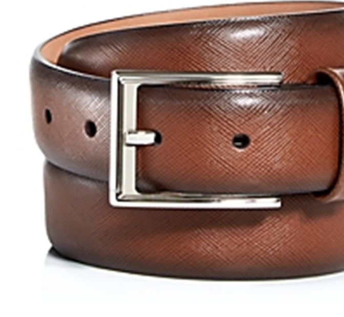 Cinto de camurça masculino da Bloomingdale's, marrom, tamanho 38