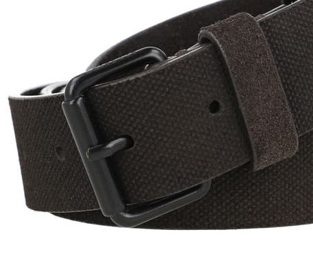 Cinto masculino AllSaints com logotipo lavado, cinza, tamanho 36