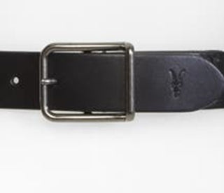 Cinto de couro feminino AllSaints, preto, tamanho 38