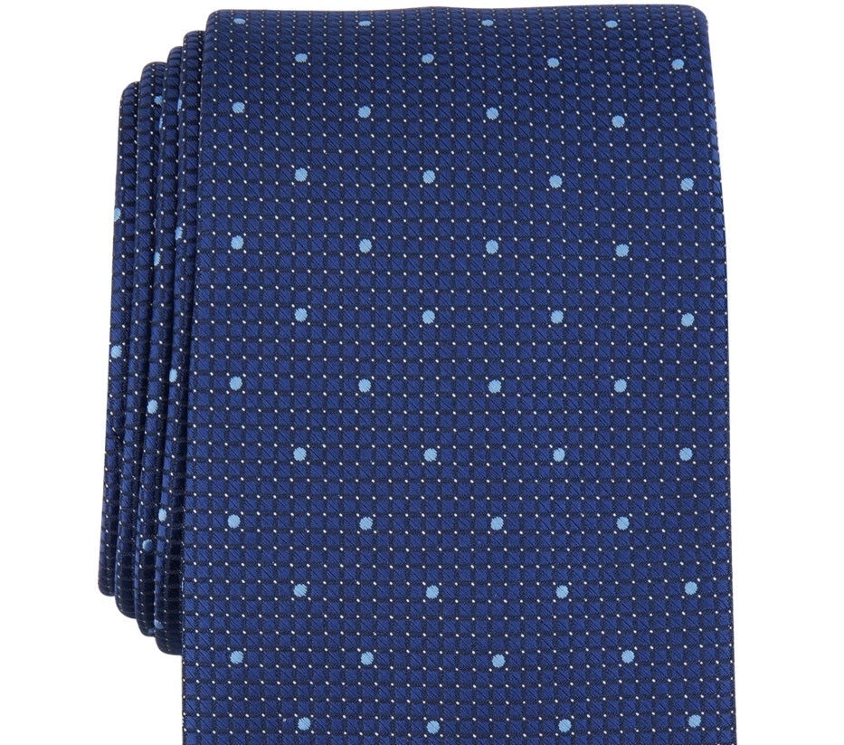 Gravata Club Room Masculina Florence Dot Azul Tamanho Regular