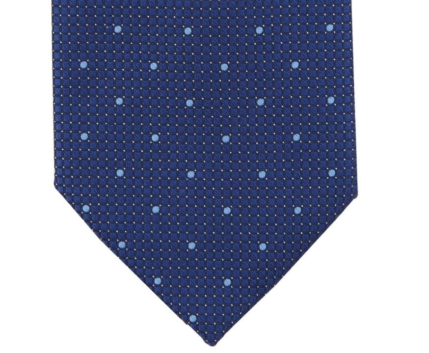 Gravata Club Room Masculina Florence Dot Azul Tamanho Regular