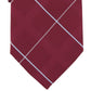 Gravata Michael Kors York Classic Grid Masculina Vermelha Tamanho Regular