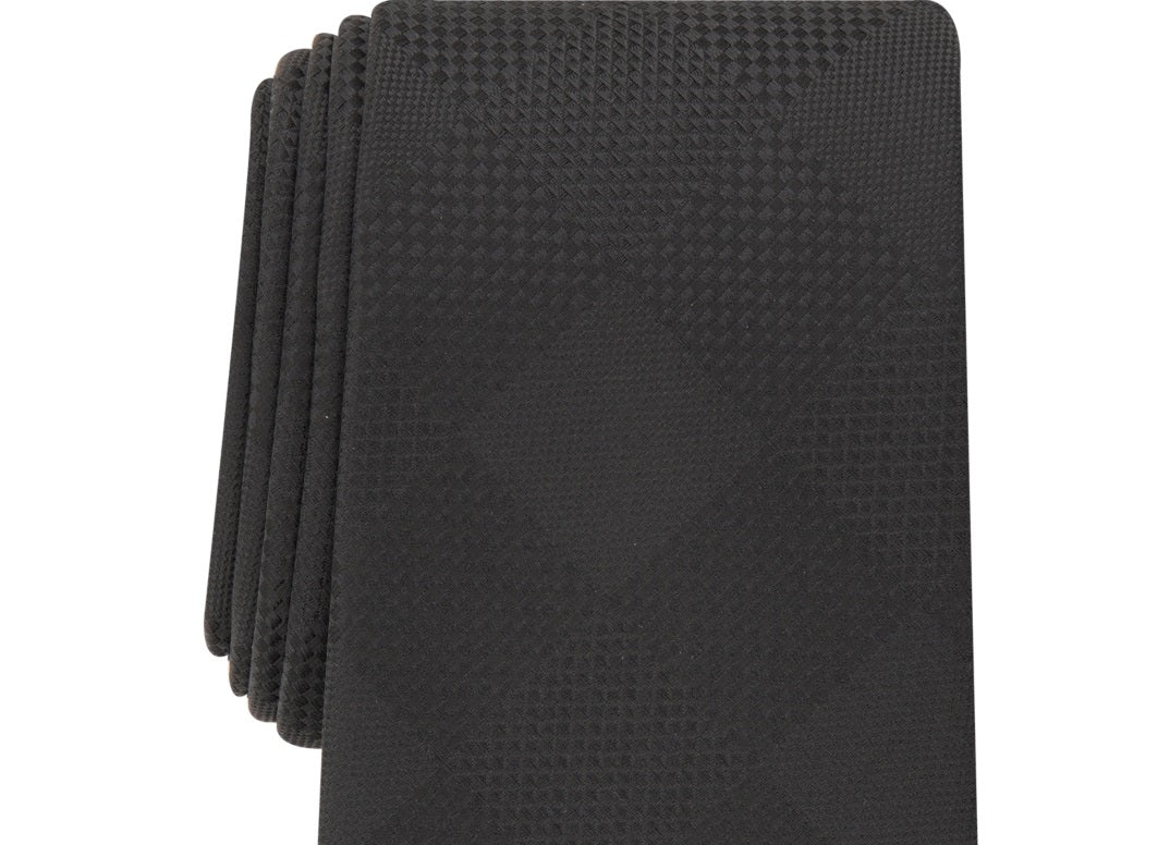 Gravata xadrez Stuben masculina Perry Ellis preta regular