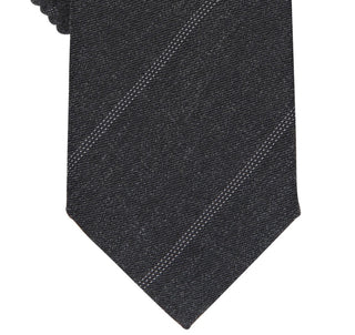 Gravata Alfani Slim Stripe Masculina Cinza Tamanho Regular
