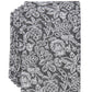 Gravata floral skinny Wiles masculina Bar III, preta, tamanho regular