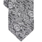 Gravata floral skinny Wiles masculina Bar III, preta, tamanho regular