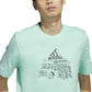 Camiseta Adidas Masculina Manga Curta Gola Redonda com Estampa de Food Truck Verde Tamanho XXG
