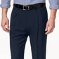 Calça social Haggar Masculina Eclo Stria Classic Fit Plissada com Cós Oculto Expansível Azul Tamanho 40X32