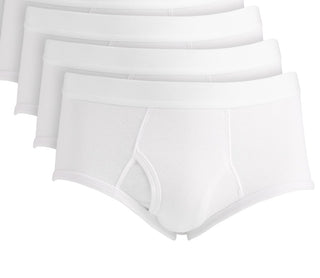 Cuecas Masculinas Club Room, Pacote com 8 unidades, Brancas, Tamanho Pequeno