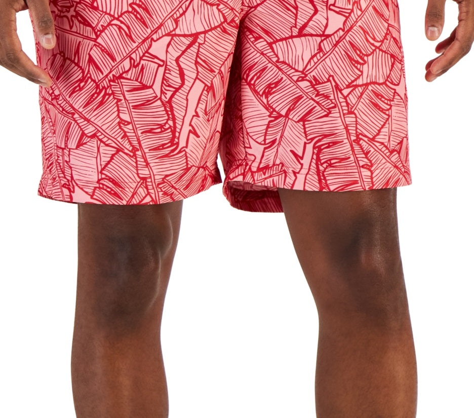 Calção de banho masculino Club Room Ben Tropical rosa tamanho XX-G