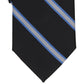 Gravata listrada clássica masculina Club Room, preta, tamanho regular