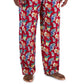 Conjunto de pijama masculino Club Room com blusa lisa e calça tropical, 2 peças, vermelho, tamanho extragrande