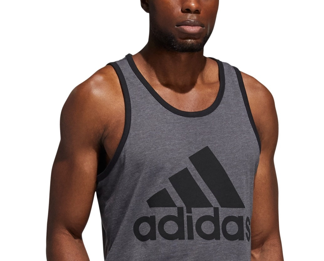 Regata Adidas Masculina Badge Of Sport Logo Graphic Cinza Tamanho Médio