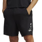 Shorts de treino adidas masculino Train Essentials Seasonal Camo com logotipo preenchido, preto, tamanho pequeno