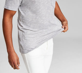 E agora esta camisa masculina de manga curta com bolso canelado cinza tamanho X-G