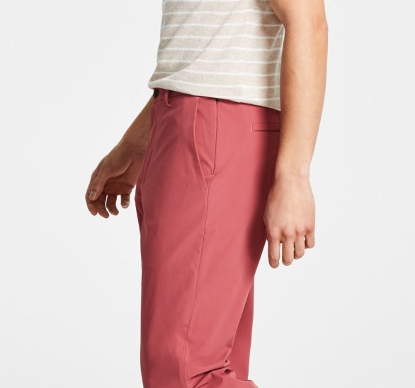 Calça social Calvin Klein Slim Fit Tech Solid Performance Masculina Vermelha Tamanho 38X30