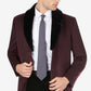 Sobretudo masculino Tallia com gola sherpa removível, vermelho, tamanho extragrande