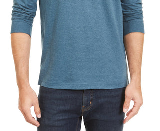 Camiseta masculina Club Room Doubler Crewneck, azul, tamanho grande