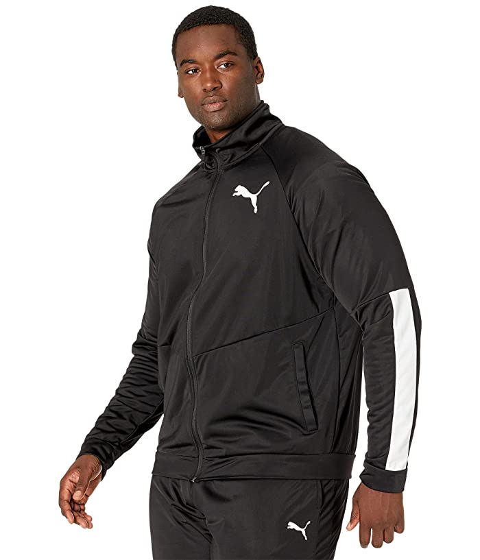 Jaqueta Puma Masculina Contrast Zip Front Track Preta Tamanho XXX-G