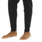 Calça de moletom reversível Ralph Lauren masculina em mistura de algodão, preta, tamanho extragrande