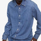 Camisa jeans vintage masculina Calvin Klein azul tamanho extragrande