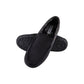 Pantufas venezianas Haggar masculinas em microsuede com forro de lã, pretas, tamanho grande