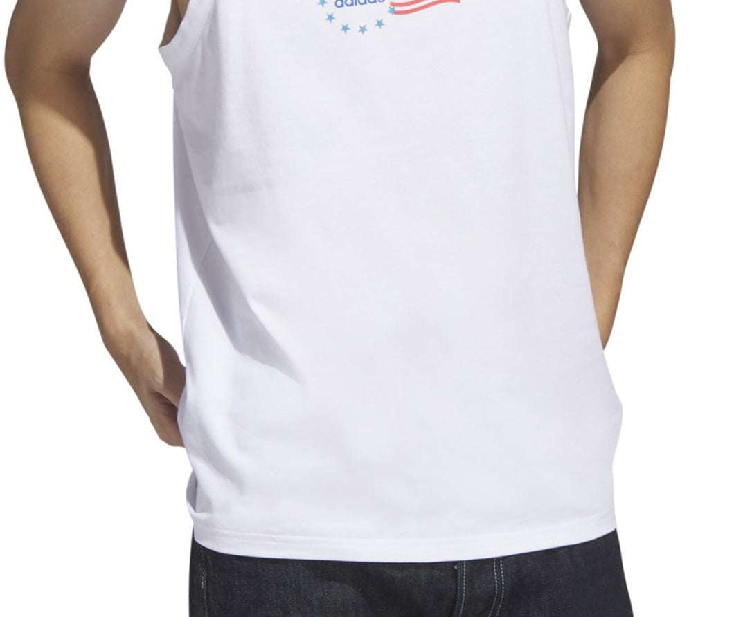 Regata Adidas Masculina Bandeira Americana Branca Tamanho XX-G