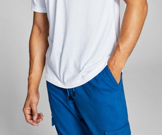 E agora esta camiseta masculina com bolso sólido, branca, tamanho grande