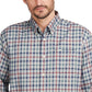 Camisa Barbour Masculina Tailored Fit Xadrez Thermo Tech com Botões Cinza Tamanho Médio