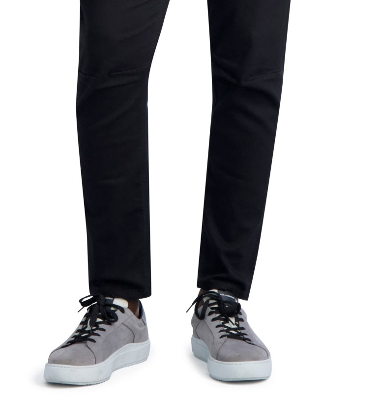 Calça skinny masculina Karl Lagerfeld Paris Slim Fit, cintura média, preta, tamanho 30