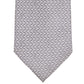 Gravata com estampa de elos de design clássico masculina Michael Kors cinza tamanho regular