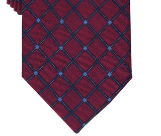 Gravata Stanton Grid Masculina Club Room Vermelha Tamanho Regular