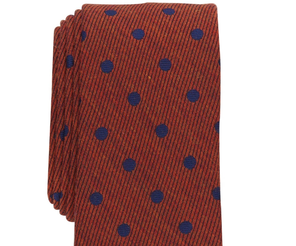 Gravata Blyth Dot Print Masculina Bar III Marrom Tamanho Regular