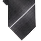 Gravata xadrez slim masculina Alfani preta tamanho regular