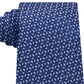Gravata de seda Michael Kors Pindot Ground Diamond Masculina Azul Tamanho Regular