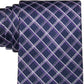 Gravata xadrez masculina Michael Kors roxa tamanho regular