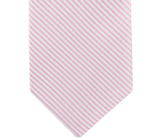 Gravata listrada Tommy Hilfiger masculina Seersucker rosa tamanho regular