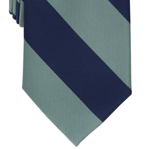 Gravata listrada clássica masculina Club Room, verde, tamanho regular