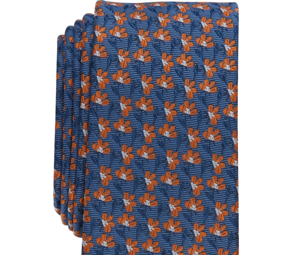 Gravata Skinny Masculina Bar III Monaco Azul Tamanho Regular