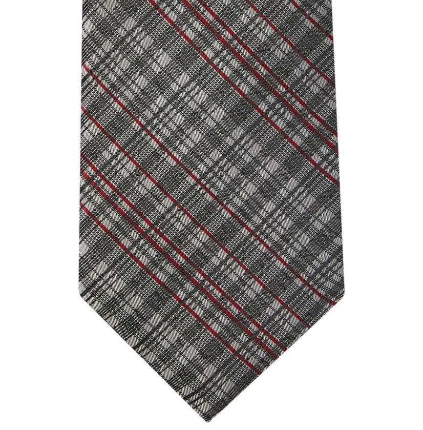 Gravata Calvin Klein Slim Fancy Check Masculina Verde Tamanho Regular