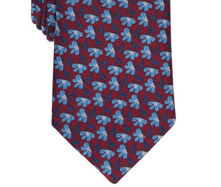 Gravata fina masculina Bar III Monaco vermelha tamanho regular