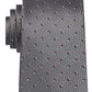 Gravata retangular geométrica com design clássico Michael Kors masculina, cinza, tamanho regular