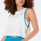 Camiseta regata cropped Puma Racerback feminina, branca, tamanho grande