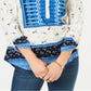Blusa térmica feminina estilo &amp; co com decote canoa, azul, tamanho extragrande
