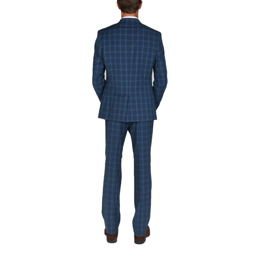 Billy London Slim-Fit Performance Stretch Suit Azul Tamanho 40R