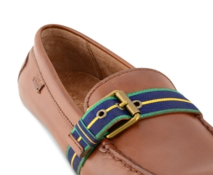 Tênis Ralph Lauren Wessel Leather Driver Masculino Marrom Tamanho 10