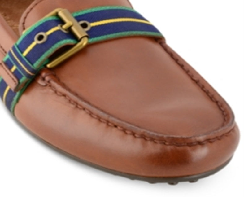 Tênis Ralph Lauren Wessel Leather Driver Masculino Marrom Tamanho 10
