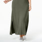 Camiseta feminina estilo &amp; co, vestido longo verde, tamanho 1X