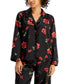 Conjunto de pijama e faixa de cabeça femininos de cetim INC International Concepts, 3 peças, preto, tamanho grande