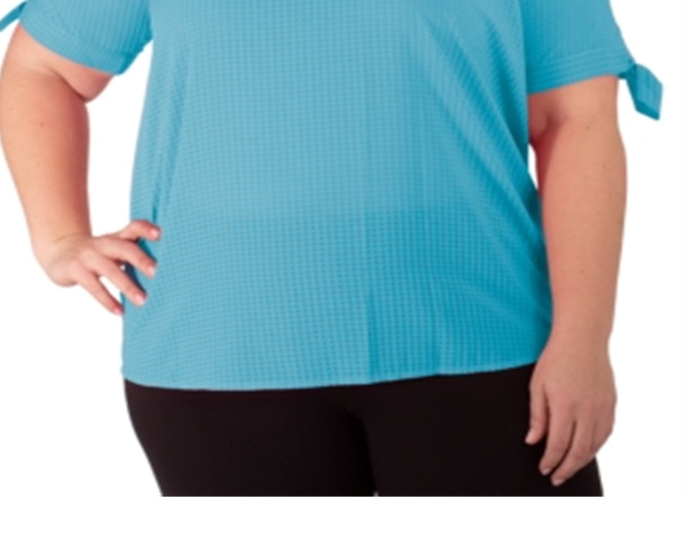 Blusa Raglan Feminina NY Collection Azul Tamanho 2X